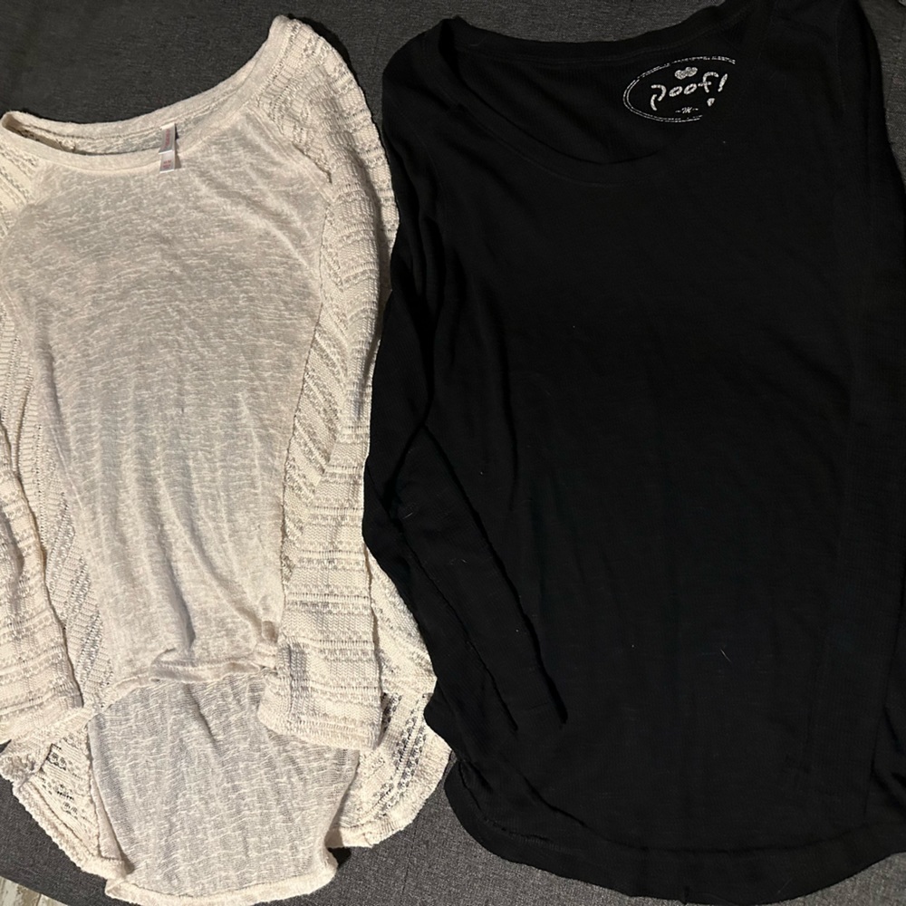 Two long sleeve thin tees